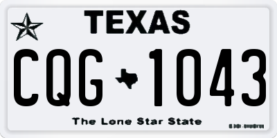 TX license plate CQG1043