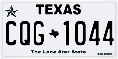 TX license plate CQG1044