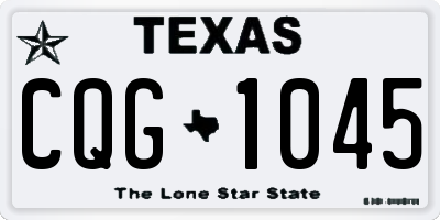 TX license plate CQG1045