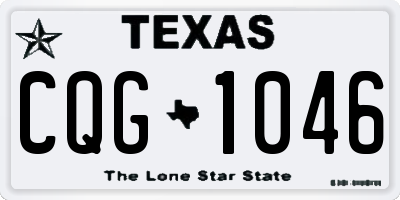 TX license plate CQG1046