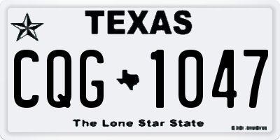 TX license plate CQG1047