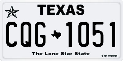 TX license plate CQG1051