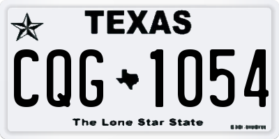 TX license plate CQG1054