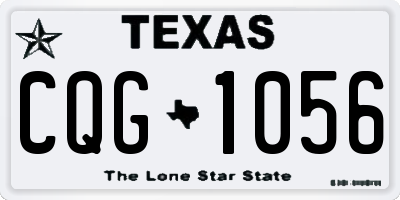 TX license plate CQG1056