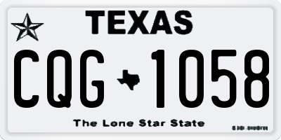 TX license plate CQG1058