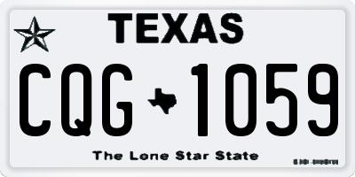 TX license plate CQG1059