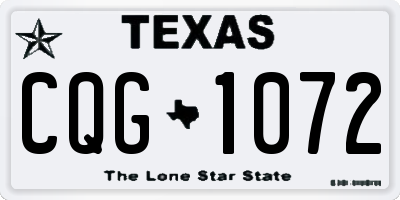 TX license plate CQG1072