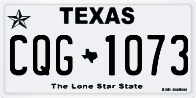 TX license plate CQG1073