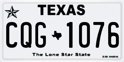 TX license plate CQG1076
