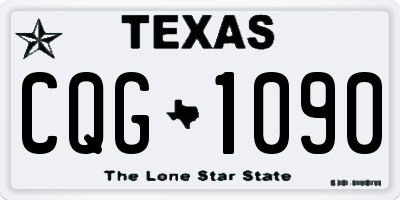 TX license plate CQG1090
