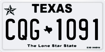 TX license plate CQG1091