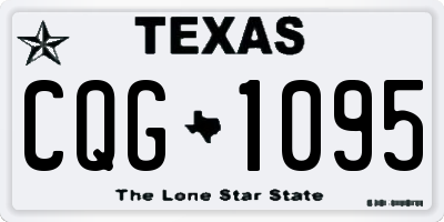 TX license plate CQG1095