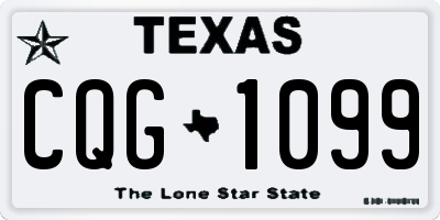 TX license plate CQG1099