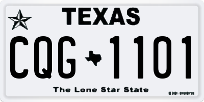 TX license plate CQG1101