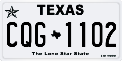 TX license plate CQG1102