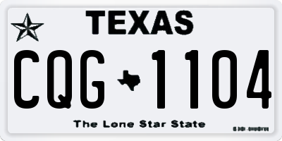 TX license plate CQG1104