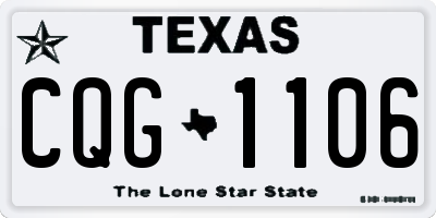TX license plate CQG1106