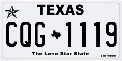TX license plate CQG1119
