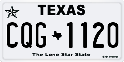 TX license plate CQG1120