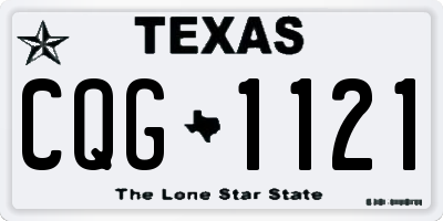 TX license plate CQG1121