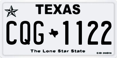 TX license plate CQG1122