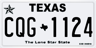 TX license plate CQG1124