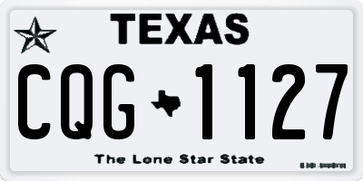 TX license plate CQG1127