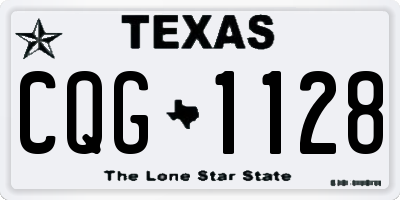 TX license plate CQG1128