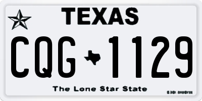 TX license plate CQG1129