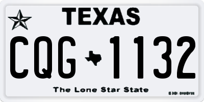 TX license plate CQG1132
