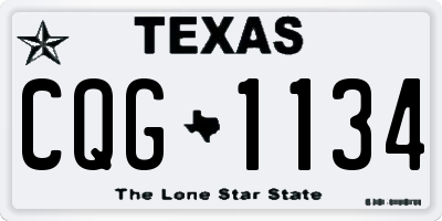 TX license plate CQG1134