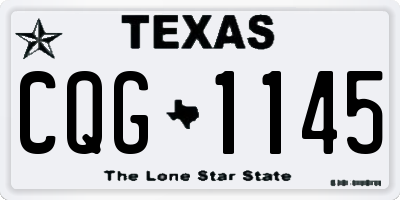 TX license plate CQG1145
