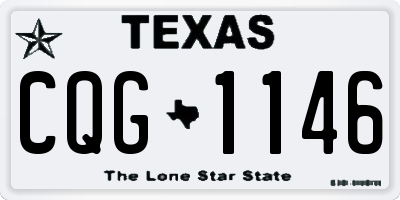 TX license plate CQG1146