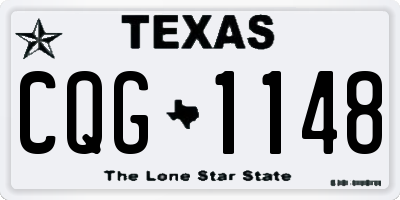 TX license plate CQG1148