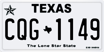 TX license plate CQG1149
