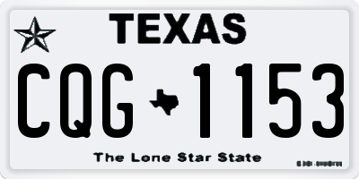 TX license plate CQG1153