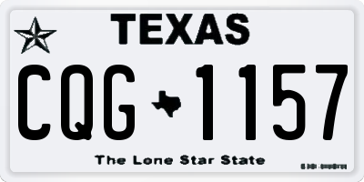 TX license plate CQG1157