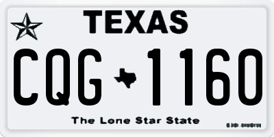TX license plate CQG1160