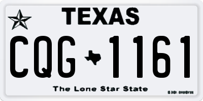 TX license plate CQG1161