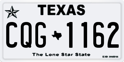 TX license plate CQG1162