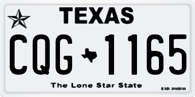 TX license plate CQG1165