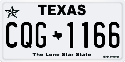 TX license plate CQG1166