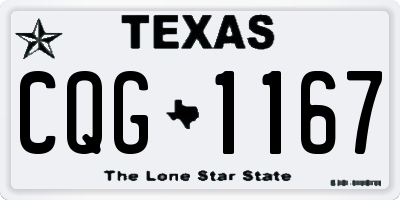 TX license plate CQG1167