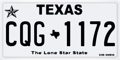 TX license plate CQG1172