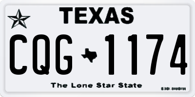 TX license plate CQG1174