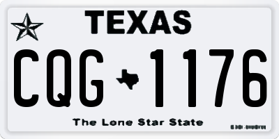 TX license plate CQG1176