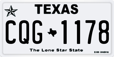 TX license plate CQG1178