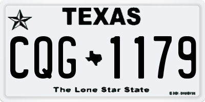 TX license plate CQG1179