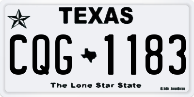 TX license plate CQG1183