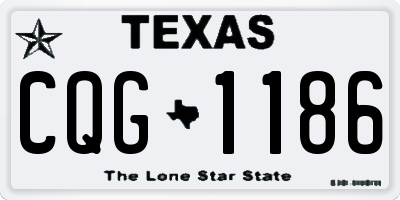 TX license plate CQG1186